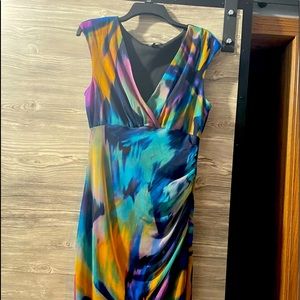 Suite 7 faux wrap dress. Multi color. Wore once